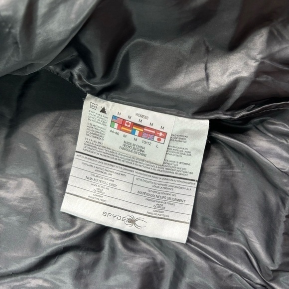 Spyder Coat Womens Medium Black Hooded Zip Pockets Cozy Style # 72H66009-01 - Picture 6 of 7